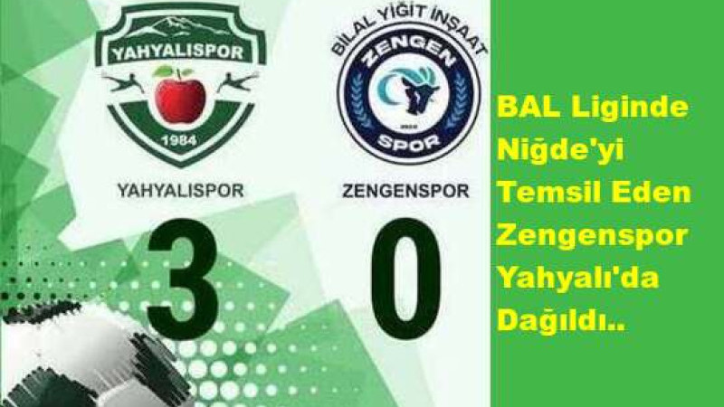 BAL'da Niğde'yi Temsil Eden Zengenspor Son Sırada..