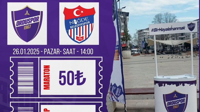 Orduspor 1967 Niğde Bld. Spor Maçı Bilet Fiyatları