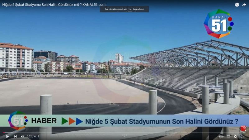 Niğde 5 Şubat Stadyumu Son Halini Gördünüz mü ? KANAL51.com